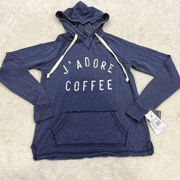 Womens Grayson Threads J Adore Coffee Burnout  Hoodie - Size XS - Picture 1 of 7
